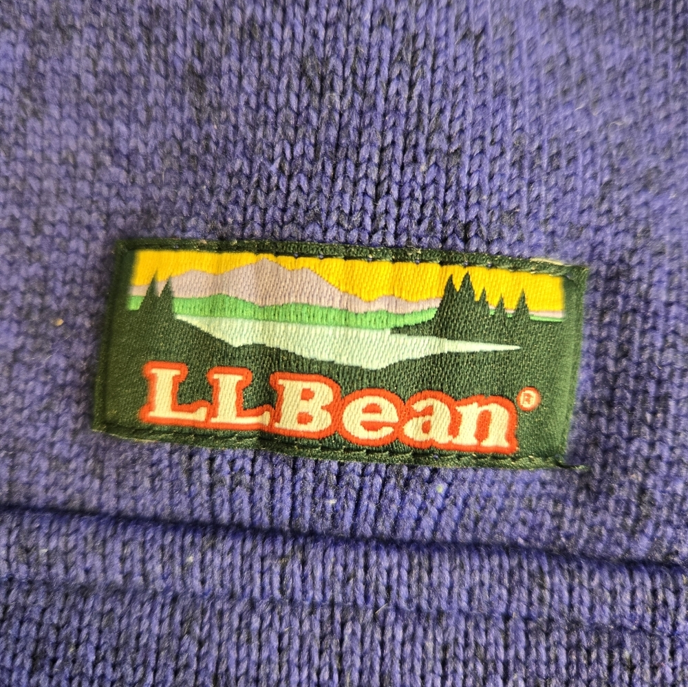 LL Bean Pullover Long Sleeve Sweatshirt Knit Fleece Purple 300193 Youth L 14-16 - Picture 5 of 13